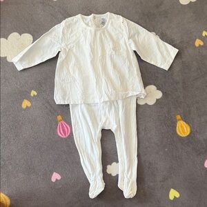 Petit Bateau White Baby Outfit
